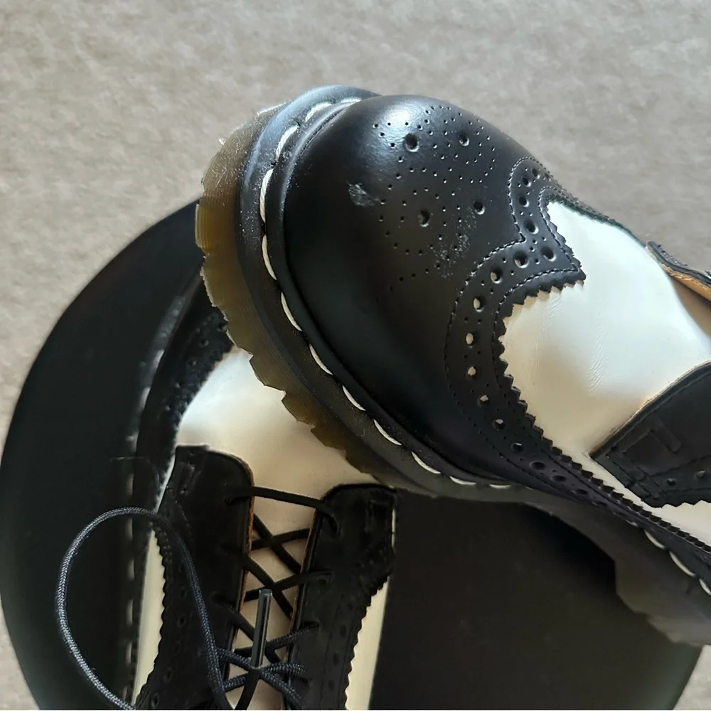 Dr. Martens Black and White Oxford Shoes - Picture 6 of 8